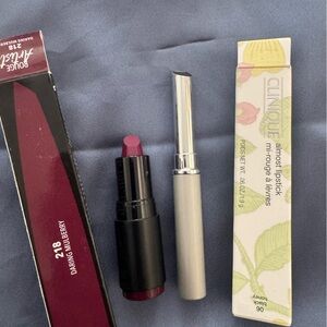 Clinique Almost Lipstick-Black Honey& Makeup Forever RougeArtist-DarlingMulberry